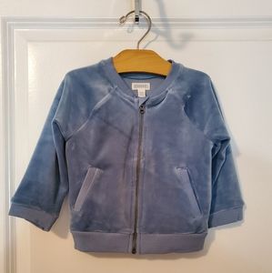 Gymboree Baby Blue Velour Soft Velvet Jacket Coat 12 to 18 Months Boy Girl